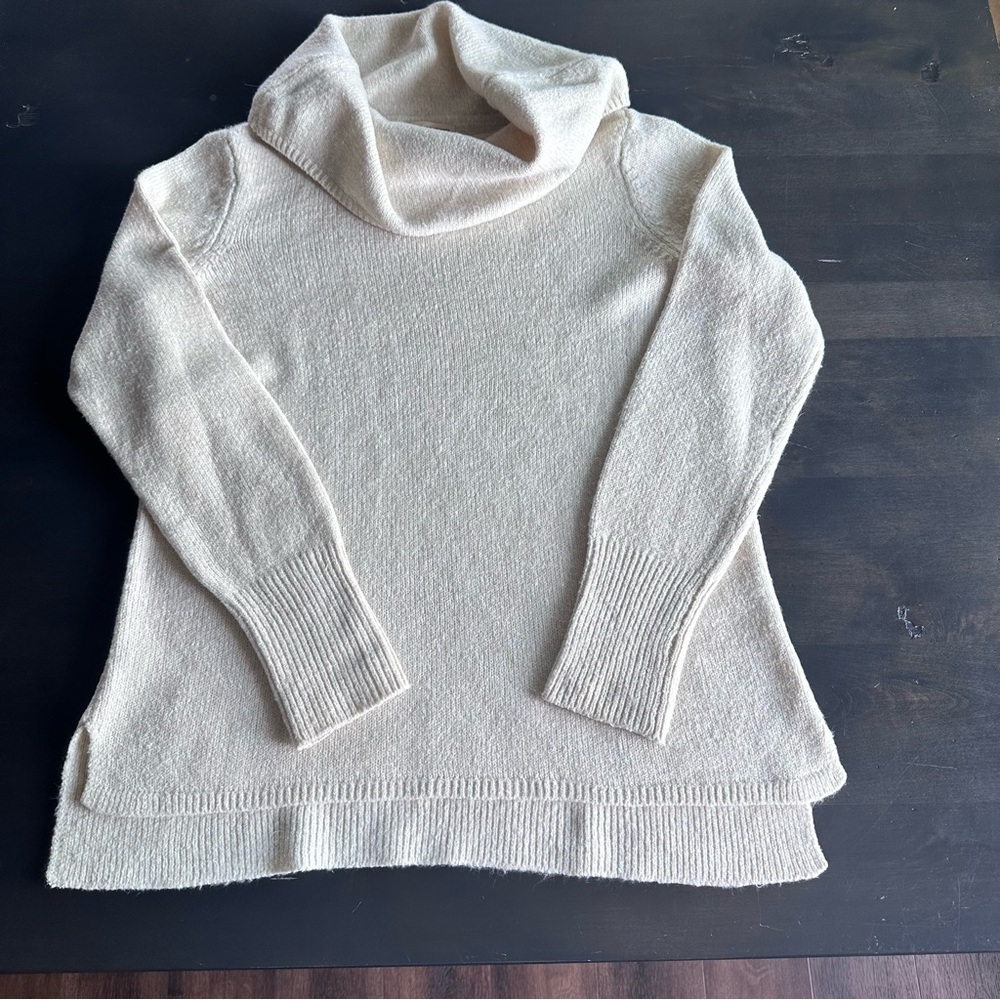 DKNY Sweater Cowl Neck Cream, Size S